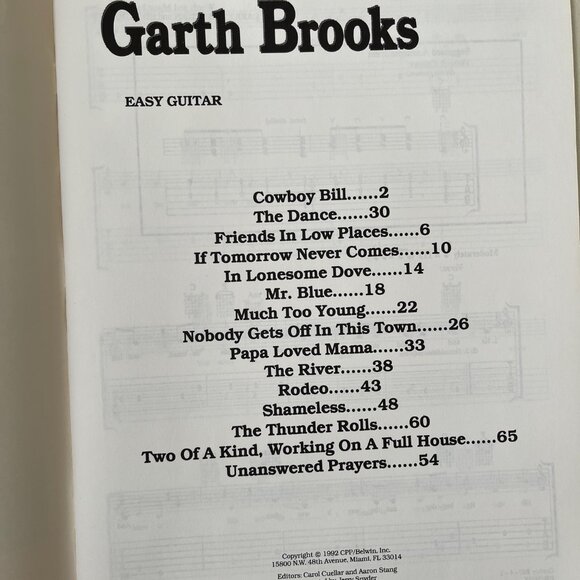 BEST OF GARTH BROOKS Songbook | Country Music Book, Easy Guitar, Tablature, Hits - Picture 3 of 4